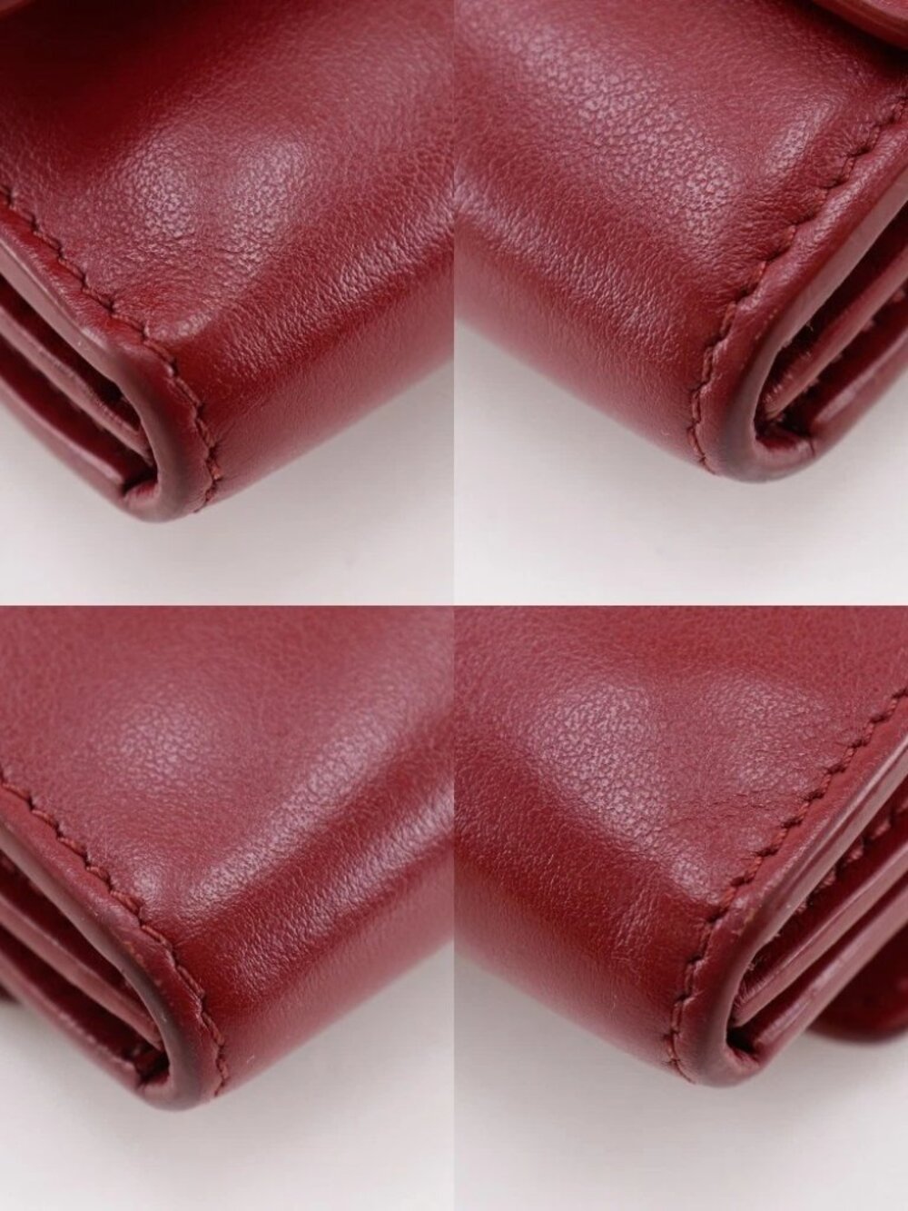 BURBERRY Shoulder wallet Shoulder Bag 2WAY Red Cowhide Women - Picture 4 of 12